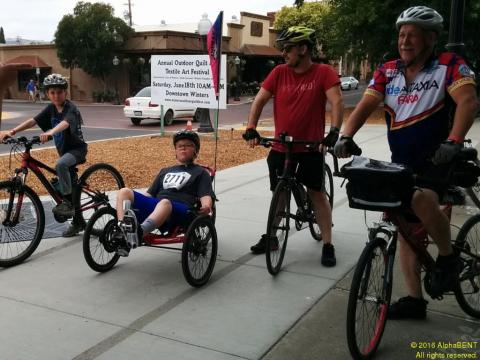 Team ZOWIE with a Catrike Trail recumbent tricycle